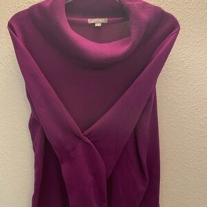 Women's Purple Cowl Neck Sweater